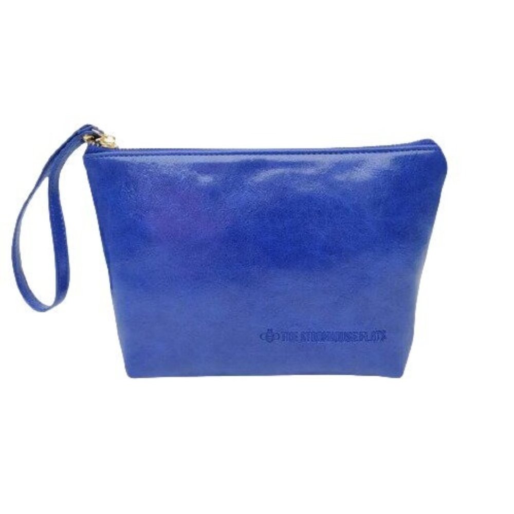 The Storehouse Flats: Blue Oil Tanned Leather Wristlet NEW NWT